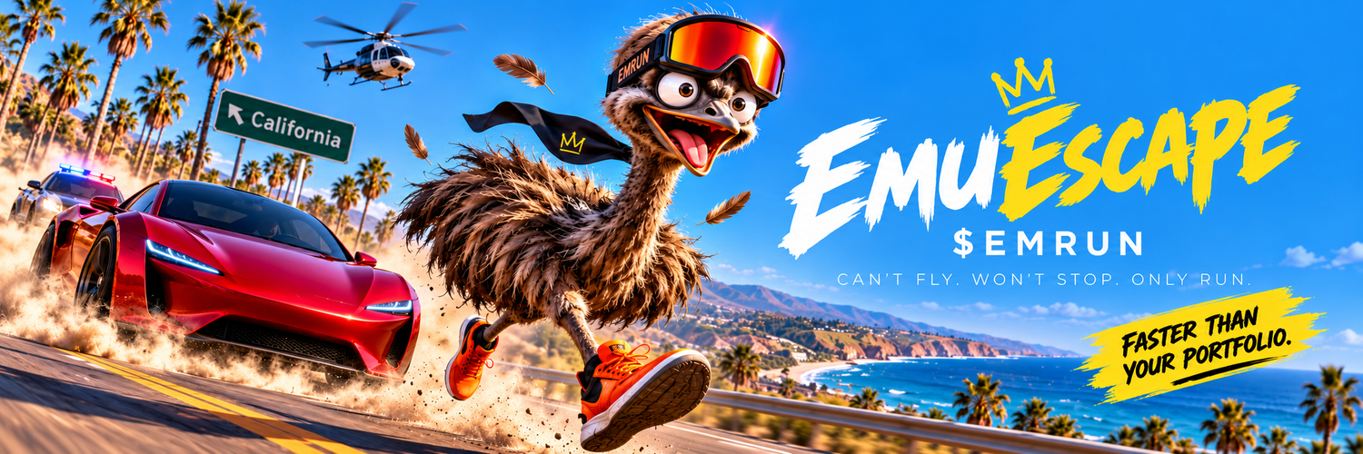 EmuEscape social banner with the official slogan
